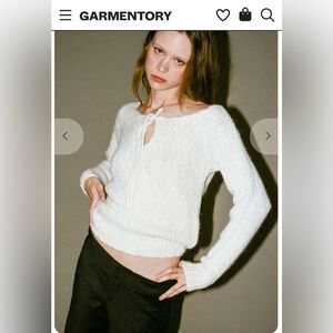 Paloma Wool White Crew Neck Sweater